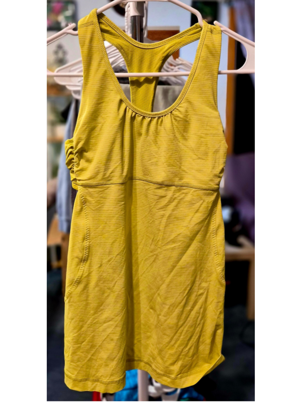 Women's Lululemon Tank Top Size 4-6 Yellow Racerback Athletic Top
